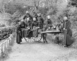 Capuchin Friars on a donkey and cart