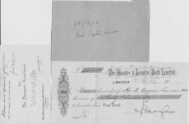 Bank Lodgement slip- Father Gregory