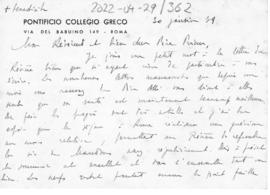 Postcard from Pontifical Greek College
