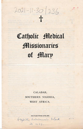 Calabar house pamphlet