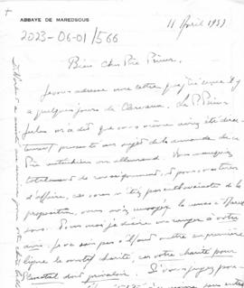 About letter from Clerveaux
