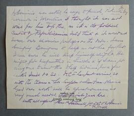 Letter from Fr. Joseph Fenelon