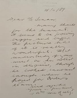 Letter from Bishop William MacNeely