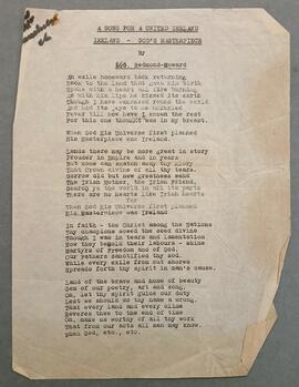 A song for a United Ireland by L.G. Redmond-Howard