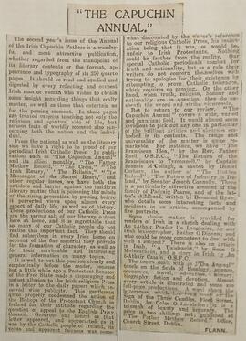 ‘Irish News’ review of ‘The Capuchin Annual’ (1931)