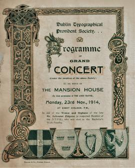 Flier for Mansion House Concert