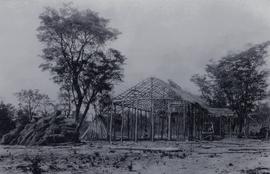 Building the school at Loanja Mission Station