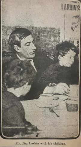 Jim Larkin with his children