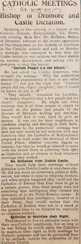 Catholic Meetings in County Down