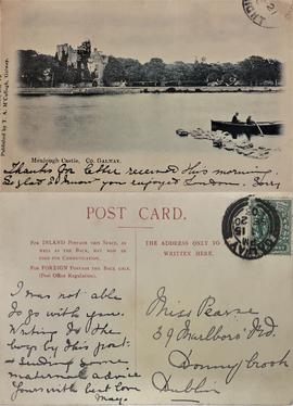 Postcard to Margaret Mary Pearse
