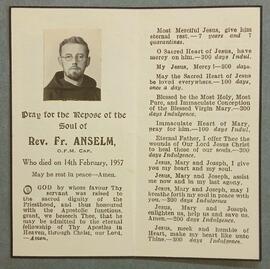 Memorial Card for Fr. Anselm Griffin