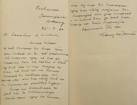 Letter from An t-Athair Pádraig Ó Duinnín