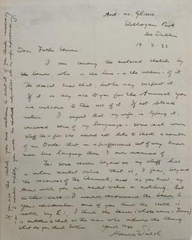 Letter from Maurice Walsh