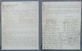 Petition to Fr. Joseph Fenelon from the parishioners of Mendocino, California