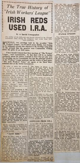 The true history of the Irish Workers League / Irish Reds used IRA