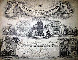 Temperance Society Pledge Card