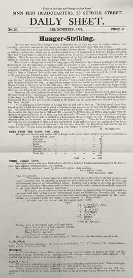 Daily Sheet / Hunger-Striking