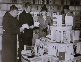 Fr. Senan Moynihan perusing books
