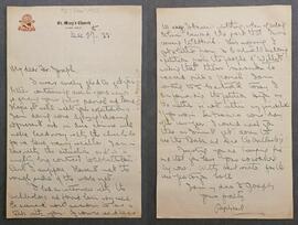Letter from Fr. Raphael Quinn