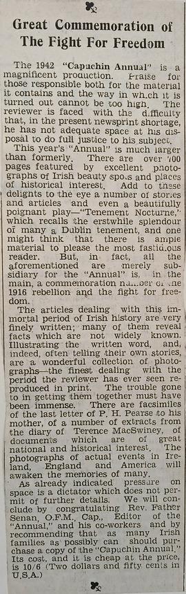 Great commemoration of the fight for Irish freedom / ‘Derry Journal’ review