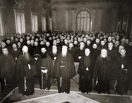 Capuchin Friars at an audience with Pope Pius XII