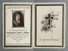 Commandant Daniel J. Allman Memorial Card