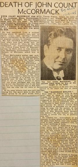 Death of John McCormack