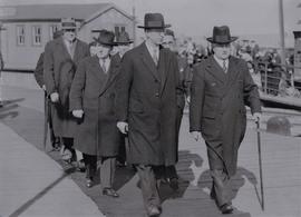 Joseph Lyons, Prime Minister of Australia, arriving at Dún Laoghaire, County Dublin