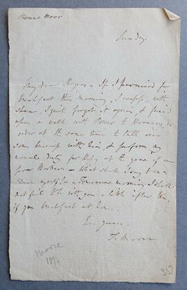 Letter from Thomas Moore