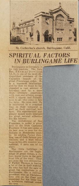 Spiritual Factors in Burlingame Life