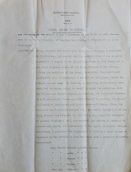 Canoncial Visitation Report for 1926