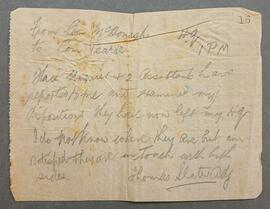 Note from Commandant Thomas MacDonagh