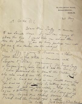 Letter from Bartholomew ‘Phartalán’ O’Connor to Pádraig Ó Caoimh