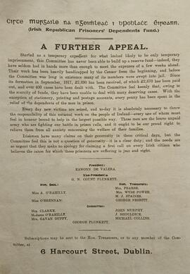 A further appeal for the Irish Republican Prisoners’ Dependents Fund