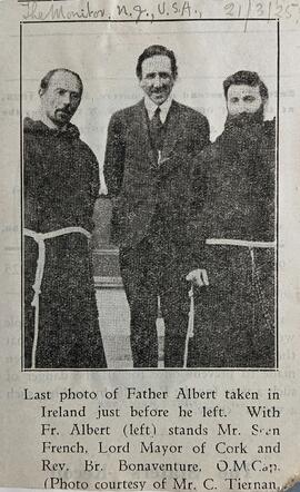 Fr. Albert Bibby OFM Cap., Br. Bonaventure McCafferty OFM Cap. with Seán French