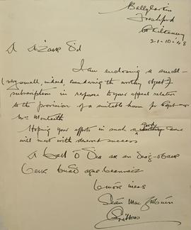 Letter from Seán Gibbons