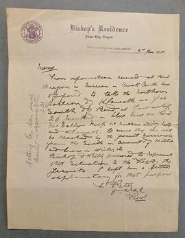 Memorandum from Fr. Peter Bowe