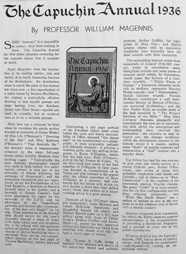 Review of ‘The Capuchin Annual’ (1936) by William Magennis