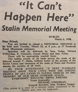 Stalin Memorial Meeting