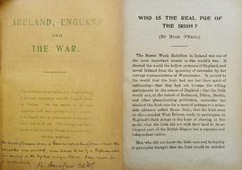 Ireland, England and the War. Who is the Real Foe of the Irish?