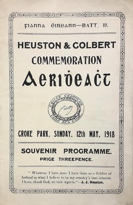 Souvenir Programme for Heuston & Colbert Commemoration