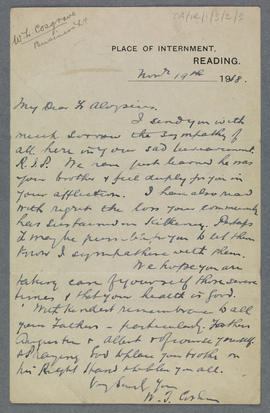 Letter from W.T. Cosgrave to Fr. Aloysius Travers OFM Cap.