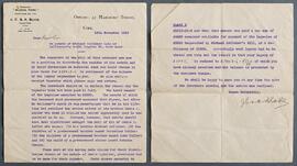Letter Regarding the Estate of Michael Kelleher