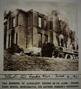 Destruction of Frankfort House, Montenotte, Cork