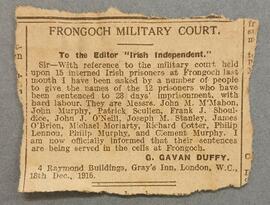 Frongoch Military Court
