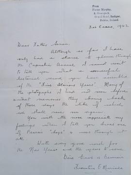 Letter from Fintan Murphy