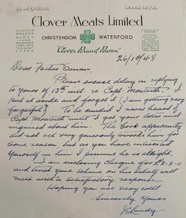 Letter from J.C. Landy