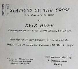 Invitation to Evie Hone Exhibition