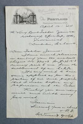 Letter from Fr. Vincent Kerwick