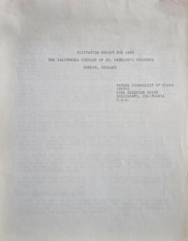 Canonical Visitation Report for 1969